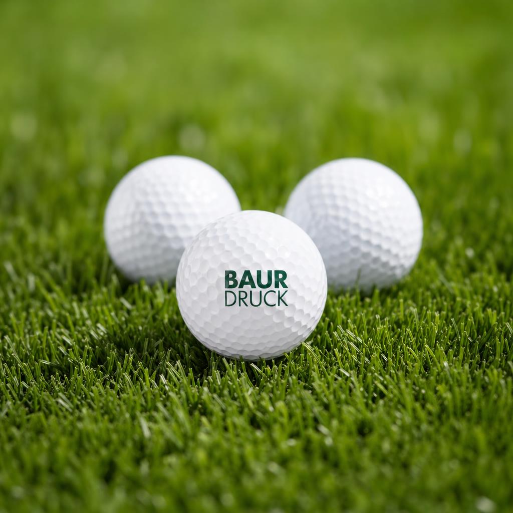 Golfbälle mit Logo bedrucken lassen – personalisierte Golfbälle von Baur Druck Friedberg